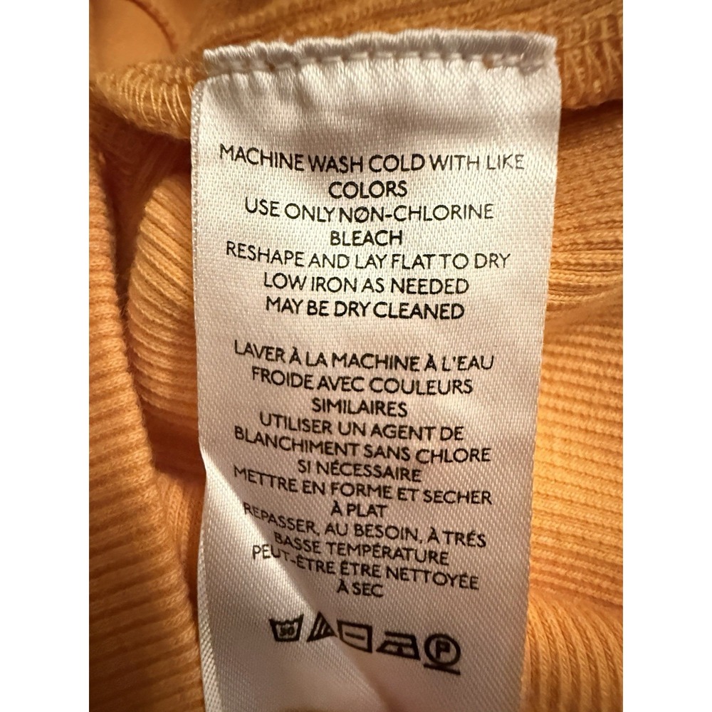 Maeve Anthropologie Tank Top Womens Small Orange Ruffle Halter Ribbed Knit Mixed - Picture 5 of 6